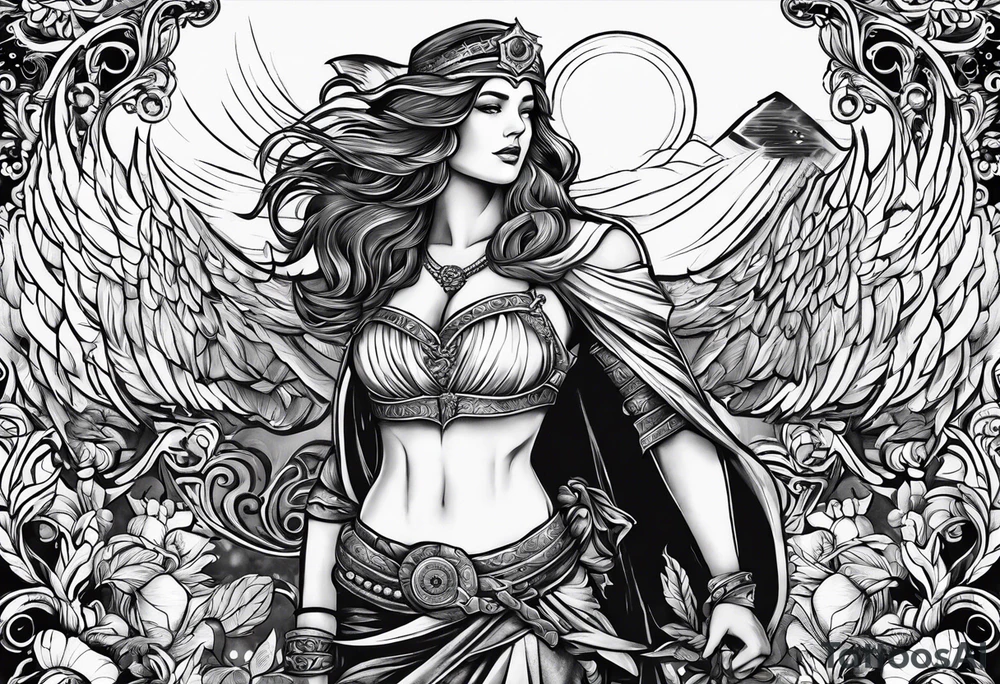 courage, wisdom, temperance, justice tattoo idea