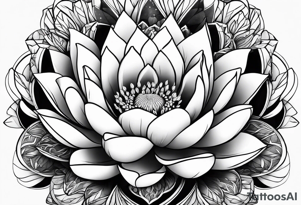 Lotus agave tattoo idea