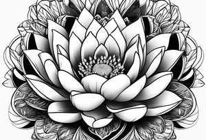 Lotus agave tattoo idea