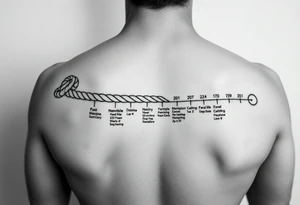 Rope timeline band life events after meeting my wife tattoo idea