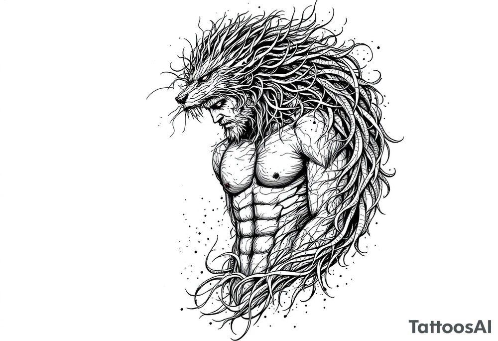 Mythology,man body,lust, sex tattoo idea