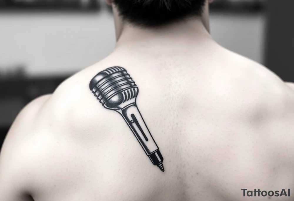 WWE microphone tattoo idea