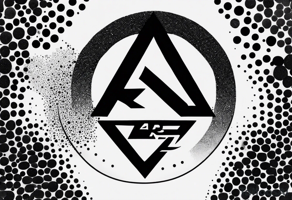 naruto headband with the letters AR in the middle tattoo idea