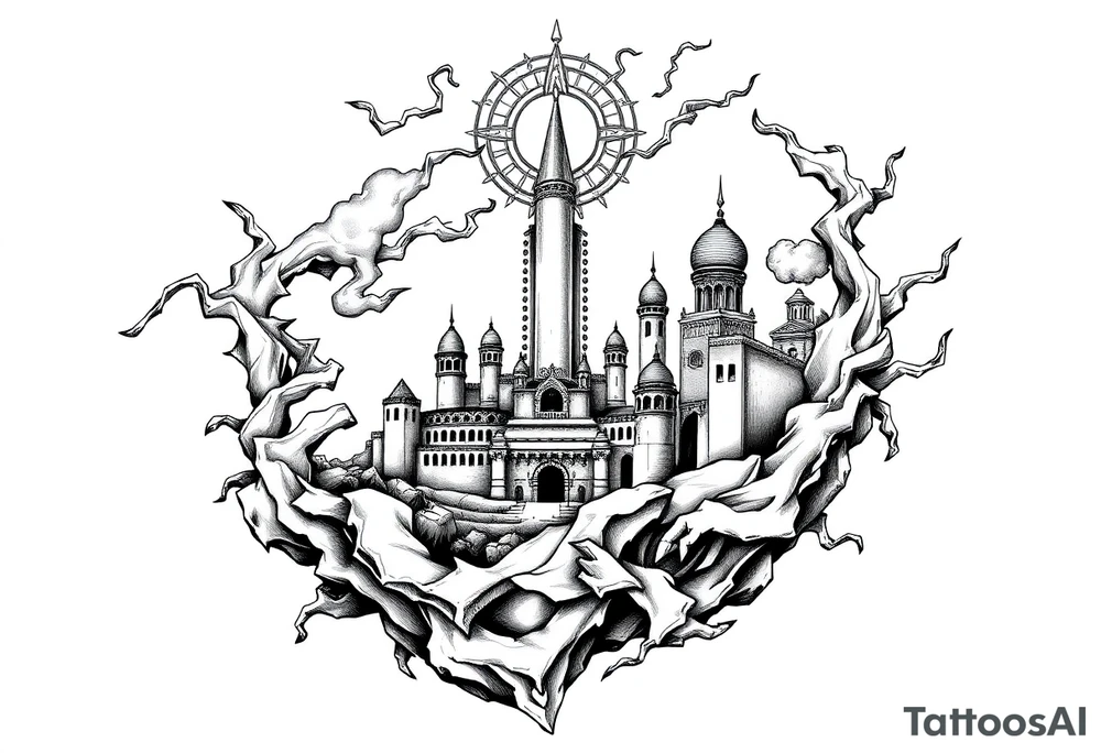 city of 
Atlantis tattoo idea