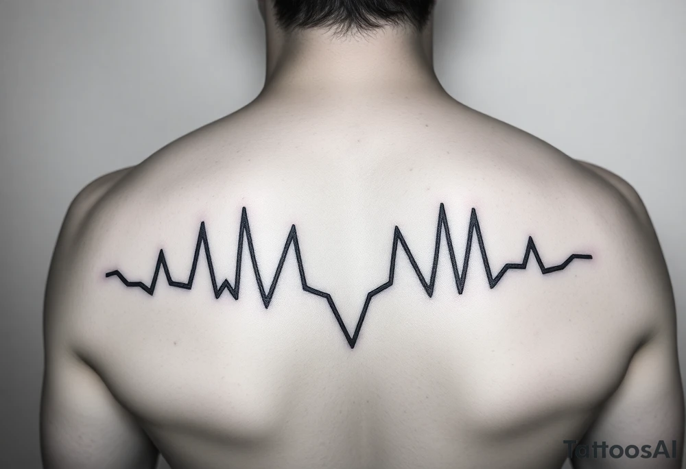 play, pause, stop rewind in a ekg tattoo idea