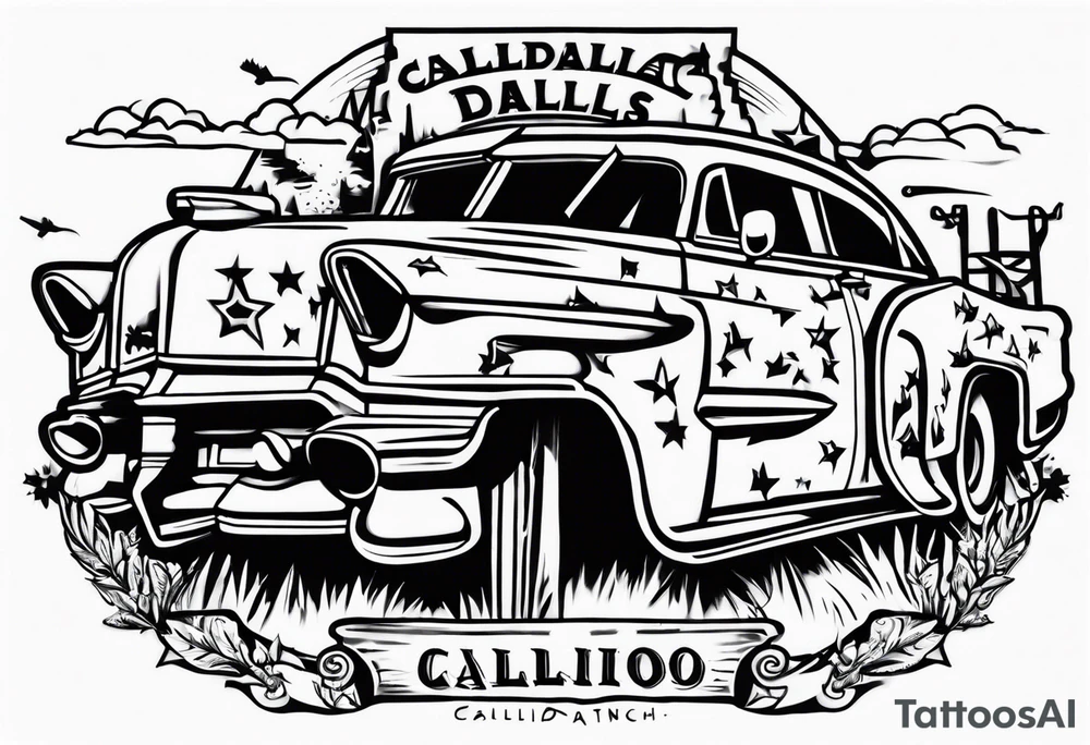 Cadillac ranch dallas tattoo idea