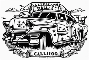 Cadillac ranch dallas tattoo idea