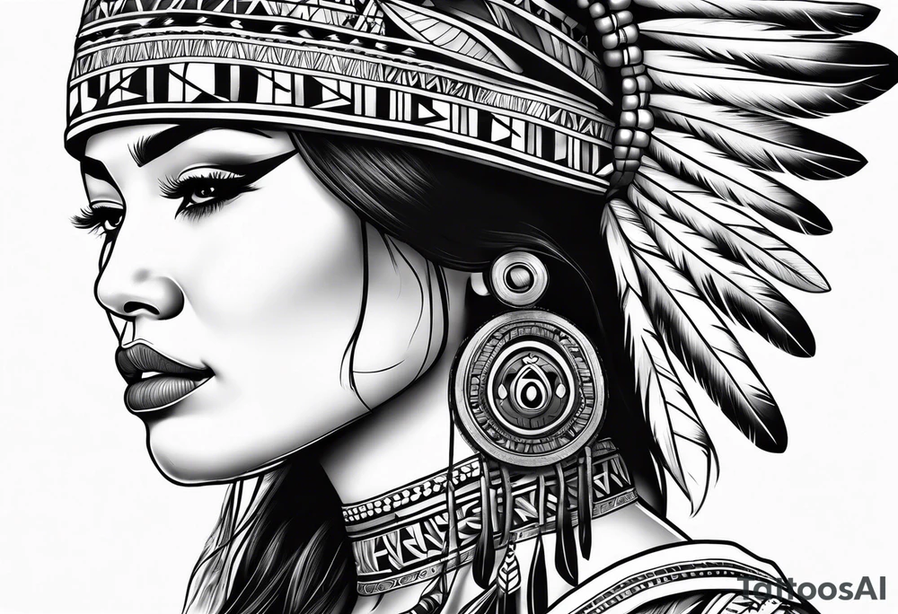 Navajo woman tattoo idea