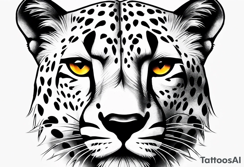 powerful cheetah tattoo idea