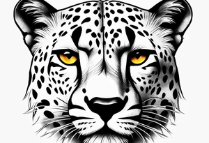 powerful cheetah tattoo idea