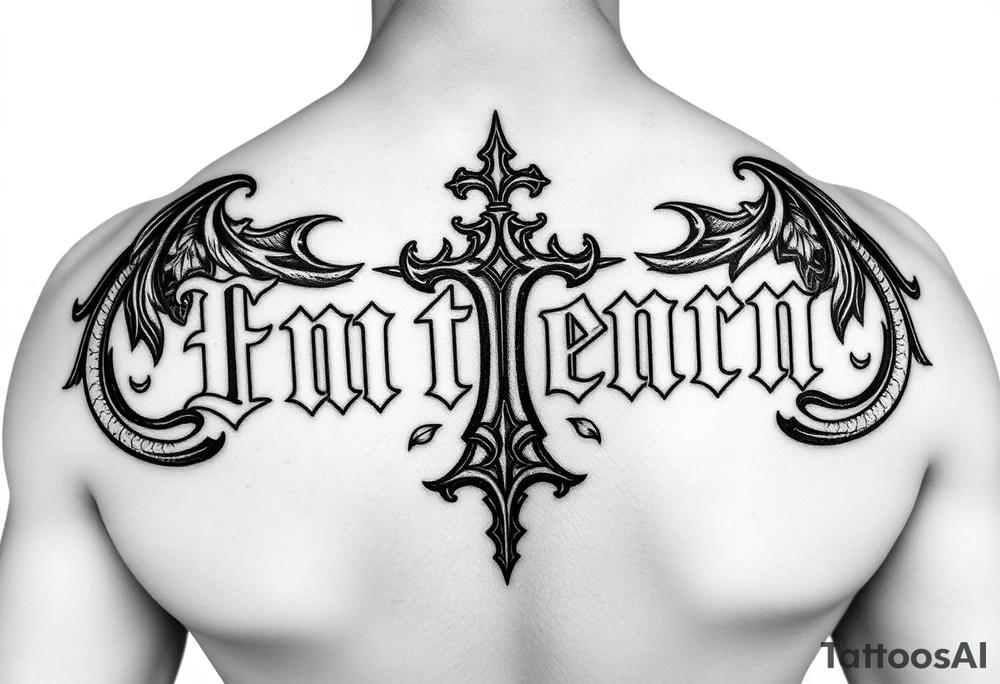 change the font to a medieval style font tattoo idea