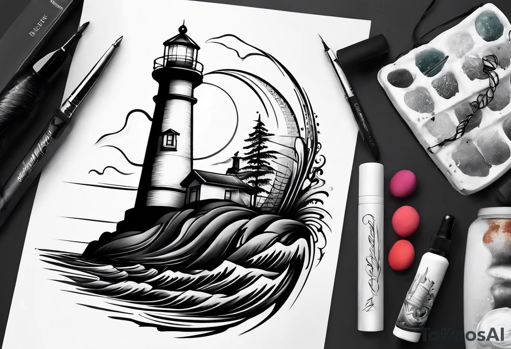 Lighthouse tattoo idea