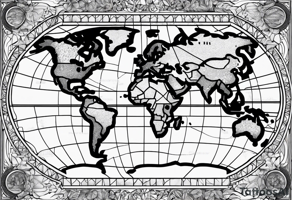 Mapa mundi no antebraco tattoo idea
