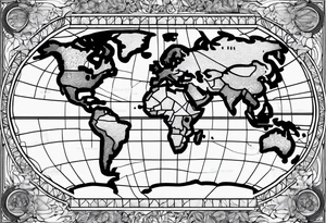 Mapa mundi no antebraco tattoo idea