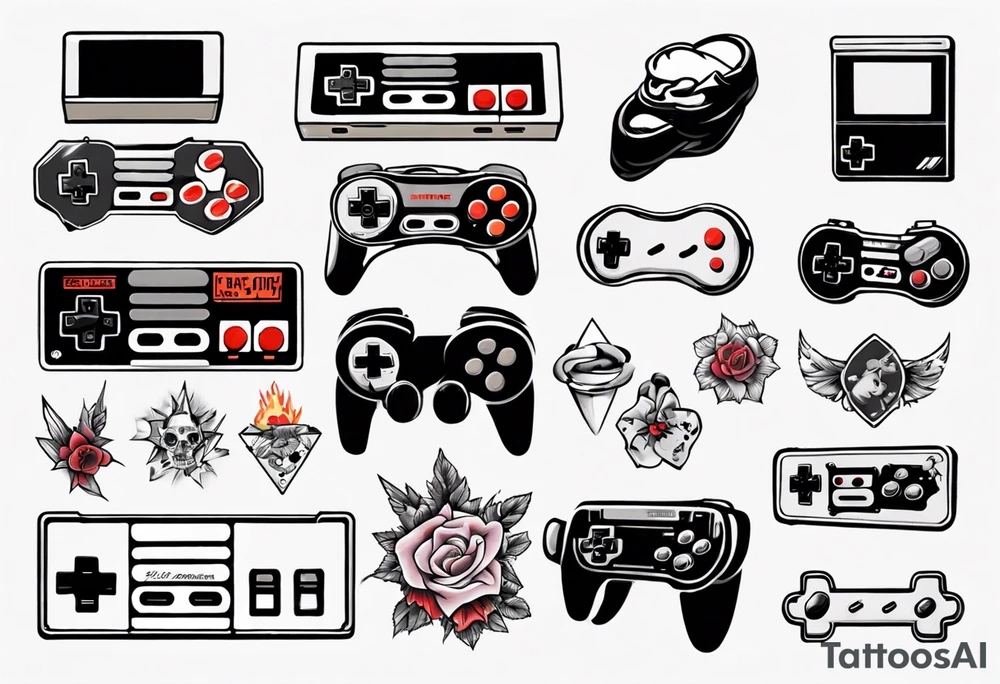 Nes gamepad tattoo idea