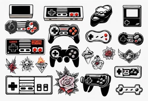 Nes gamepad tattoo idea