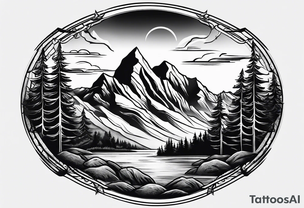 Mountains tattoo idea