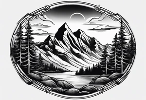 Mountains tattoo idea