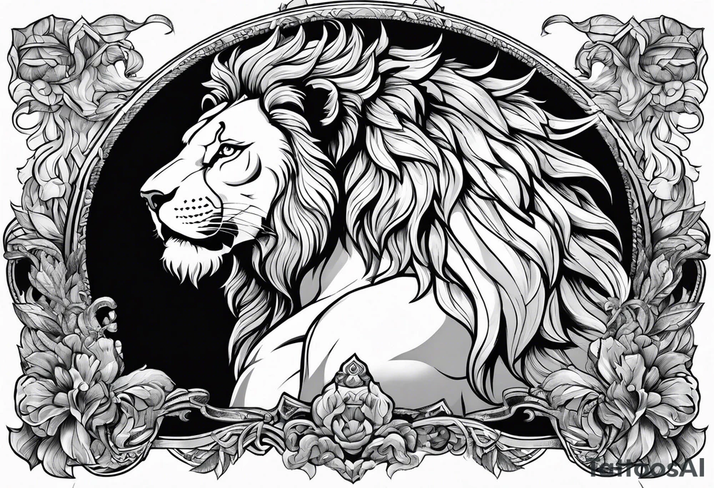 Hercules with a lion head tattoo idea