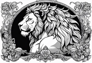 Hercules with a lion head tattoo idea