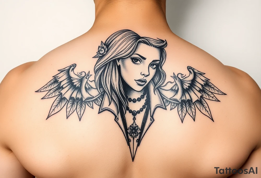 gangster girl vibe tattoo idea