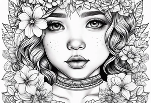 Rainbow baby, flowers tattoo idea