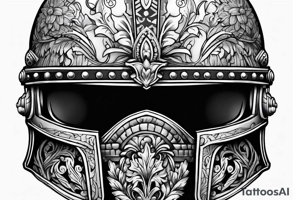 Roman helmet tattoo idea