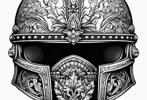 Roman helmet tattoo idea