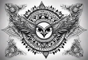 mandala, thunderbird,  heyoka tattoo idea