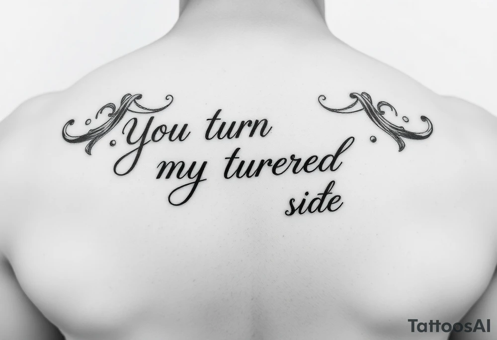 You turned my world upside down tattoo idea
