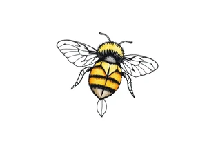 Cute bumblebee tattoo idea