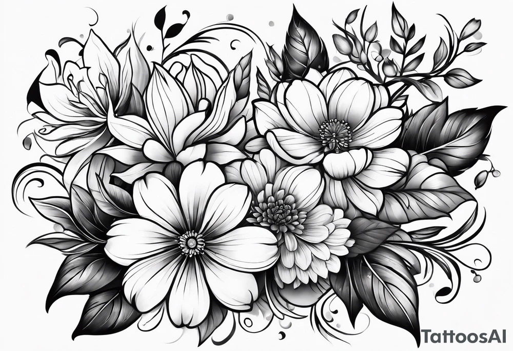Floral tattoo idea