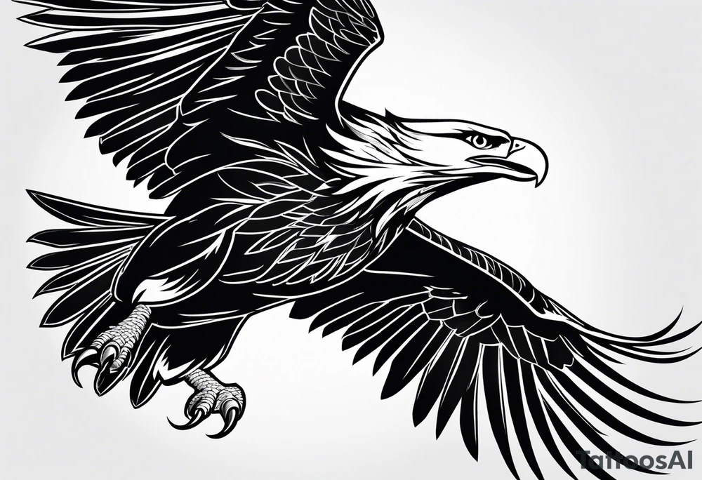 eagle fighting predators tattoo idea