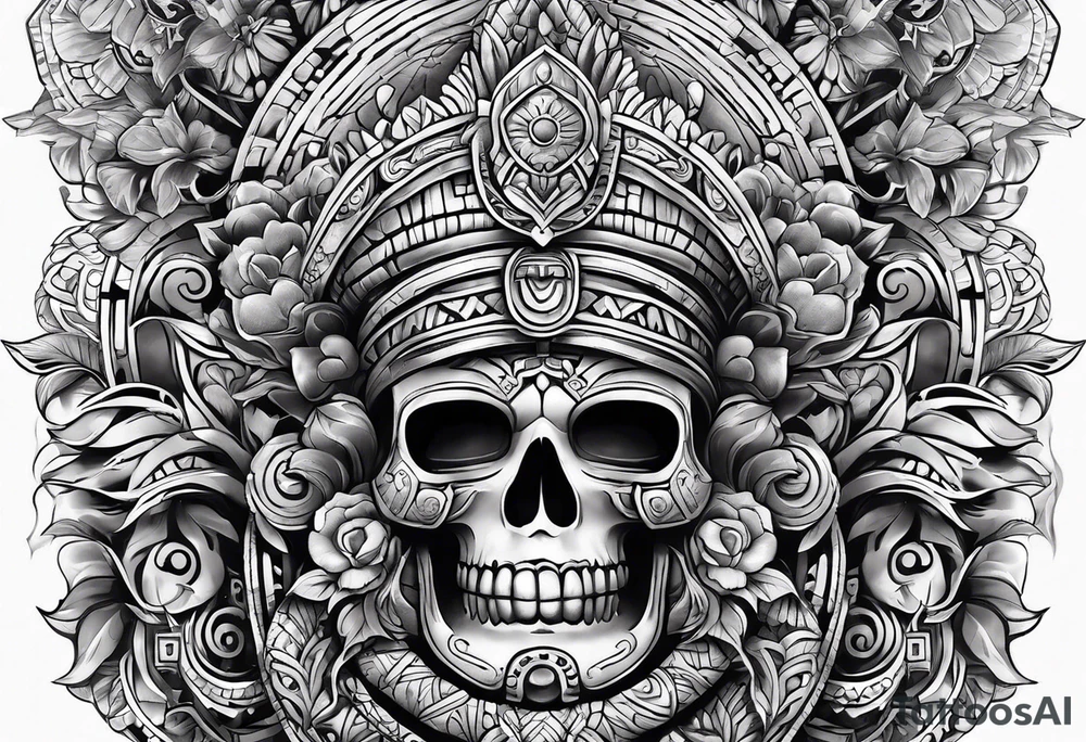 mayan sleeve tattoo idea