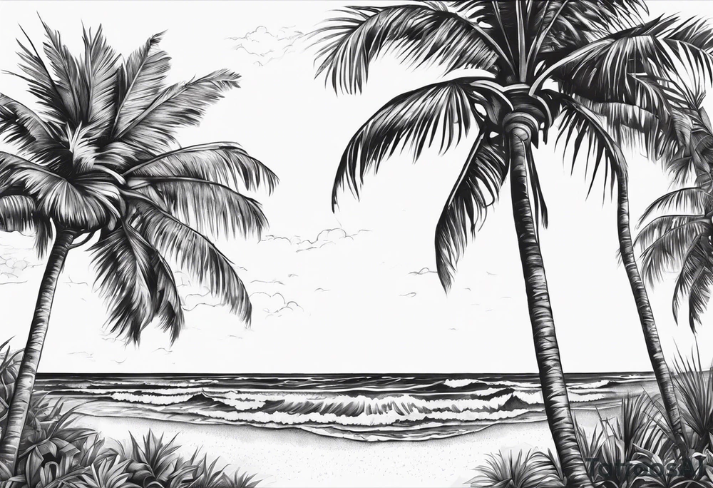 florida grown with palm trees tattoo idea
