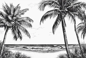 florida grown with palm trees tattoo idea
