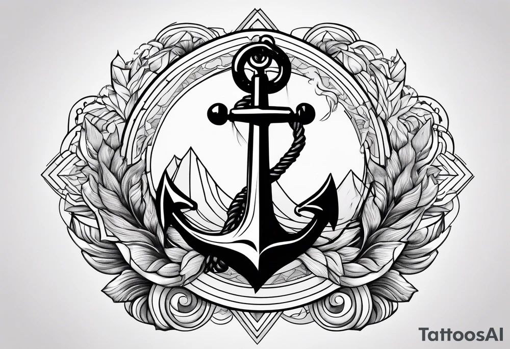 Anchor with storm tattoo idea
