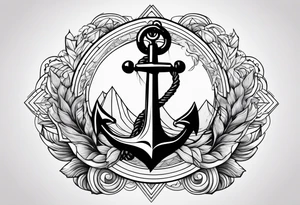 Anchor with storm tattoo idea
