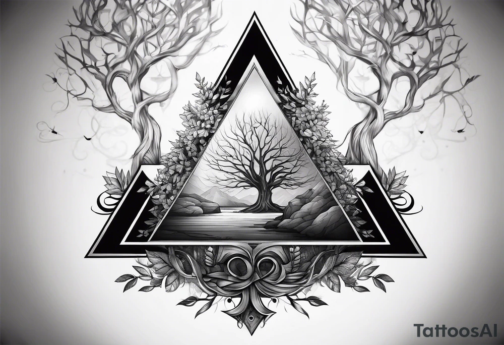 yggdrasil
3 line triangles behind tattoo idea