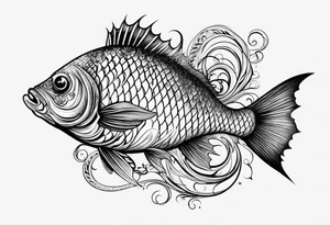 pescado y un corazon tattoo idea