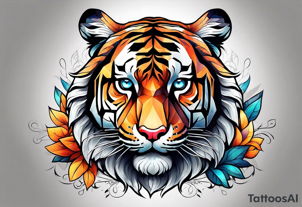 Tiger Head tattoo idea