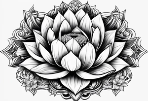 Moon flower lotos tattoo idea