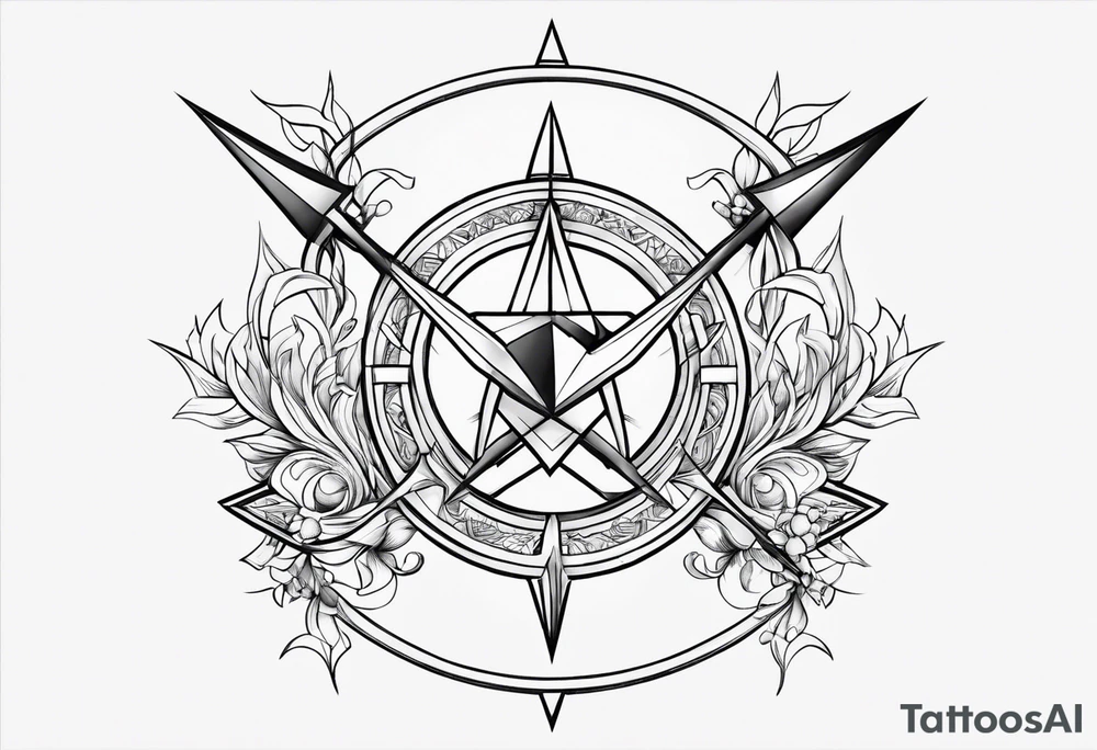 Sagittarius flash small tattoo idea