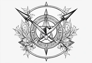 Sagittarius flash small tattoo idea