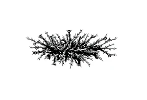 bushes with thorns tattoo idea