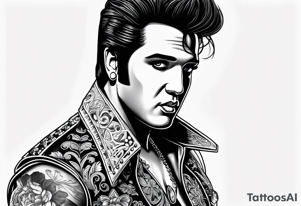 Elvis las Vegas wedding tattoo idea