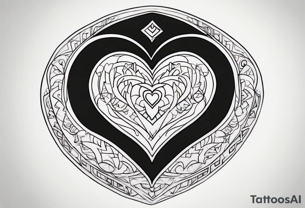 heart tattoo that says “Gift from my mother
Curse from my pops” tattoo idea