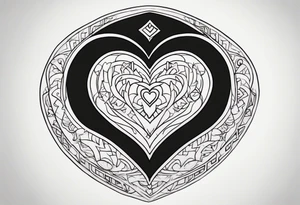 heart tattoo that says “Gift from my mother
Curse from my pops” tattoo idea