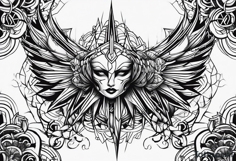 Abstract evil tattoo idea