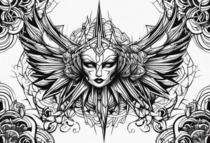 Abstract evil tattoo idea
